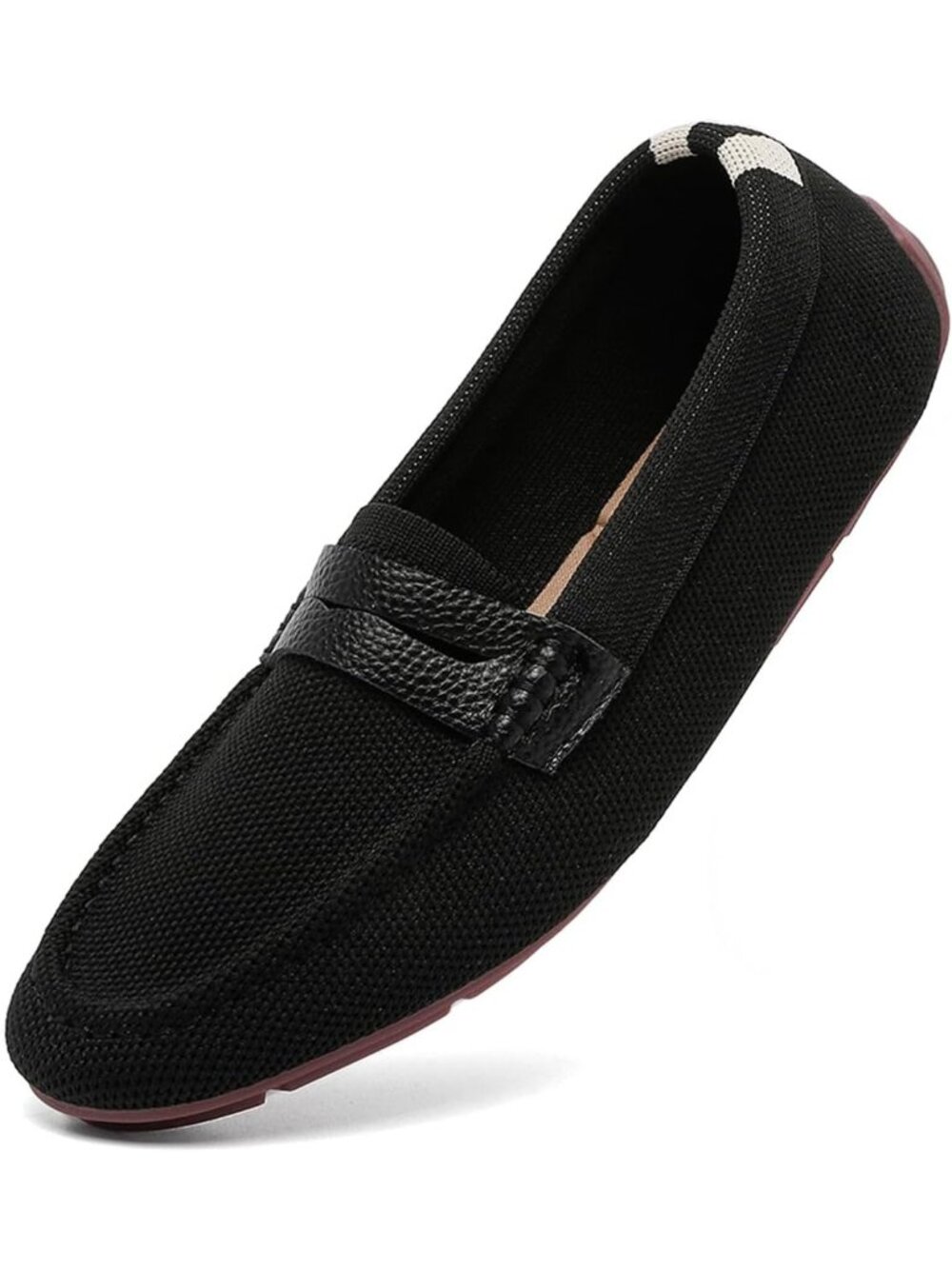 Women's Black Lightweight Casual Closed Round Toe Soft Walking Loafers Shoes